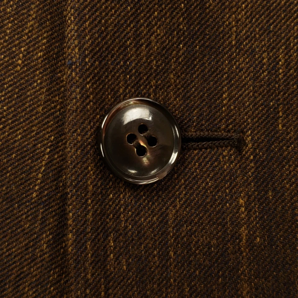 Blazer Ermenegildo Zegna Vintage Para Hombre 44L* Delgado Cachemira Seda Lino Tres Botones Foto 3 de 4