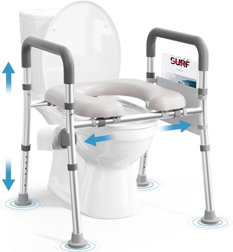 Aluminium Toilettensitzerhöhung für Senioren Handicap verstellbar 400lb #R07