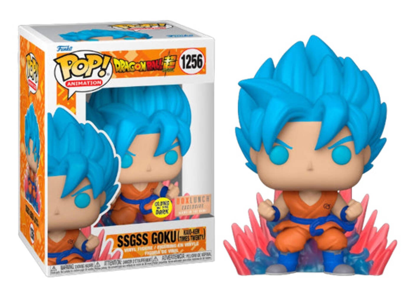 Funko POP! Animation: DragonBall Z - SSGSS Goku (Kaio-Ken Times Twenty)(GiTD)(Bo