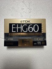 TDK E-HG 60 8mm Cassette Metal particle tape E-HG New 