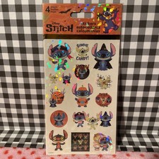 60-PCS STITCH HALLOWEEN Sticker Sheet Lilo  Stitch Disney Trick or Treat