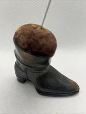 Rare Antique 19th Century Georgian Folk Art Shoe Boot Pin Cushion