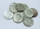 Lot of 10 Roosevelt Dimes - All 1964's  - 90% Silver - Circulated #6315
