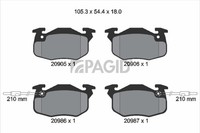 Bremsbelagsatz Scheibenbremse Pagid T6088N FüR Renault Clio 1 19 2 Chamade 11 18