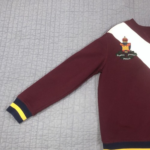 Polo Ralph Lauren Sweater Youth Medium Big Pony Crest Stripe Pullover 10-12 - Picture 13 of 24