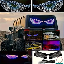 2PCS LED Devil's Eye Light Dynamic Lamp Evil Eye Front Rear Window Decoration