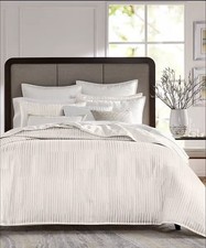 Hotel Collection Metallic Strie 3-Pc. Duvet Cover Set, Tie Zip Closure King 500