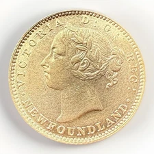 BU UNC MS | 1882-H Newfoundland 2 Dollar Gold $2 - Key Date, Heaton Mint