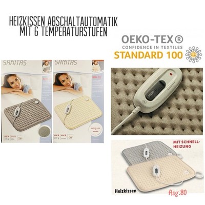 Sanitas SHK 22 Heizkissen 47 x 36cm Abschaltautomatik 6 Temperaturstufen NEU OVP