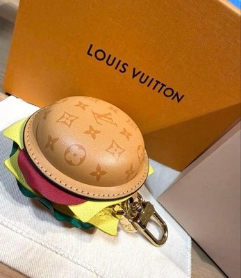LOUIS VUITTON Monogram Burger Bag Charm M02218 Auth Near Mint w