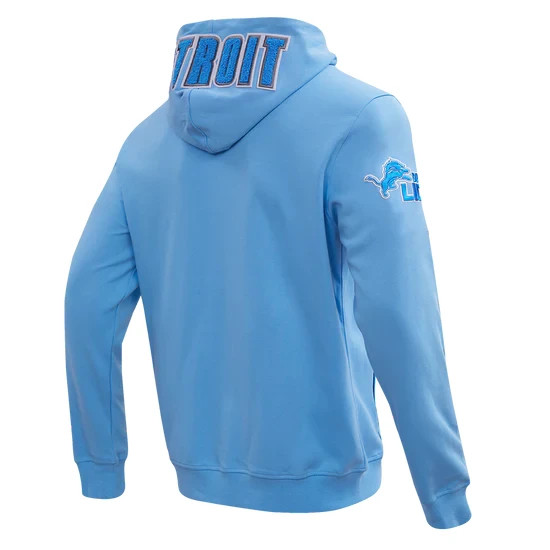 Pro Standard - NFL Detroit Lions Classic Chenille Men's Zip Up Hoodie - Blue