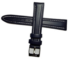 Uhrenarmband Lederarmband Blau Weiße Naht Esprit 18 mm 1018BWN