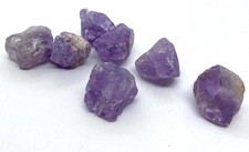 7 Natural Amethyst Rough Nugget Beads 21&ndash;30mm Purple Gemstone Jewellery Making