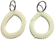 Glow in the Dark Key Chain Wrist Coil Safety 2 Pack