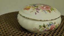 Aynsley Howard spray round lidded bone china trinket box, Free Delivery
