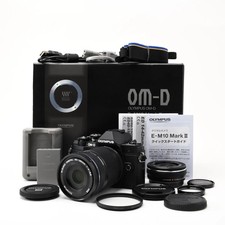 1493 Excellent Condition Olympus OM-D E-M10 Mark III Double Zoom Kit, Bl