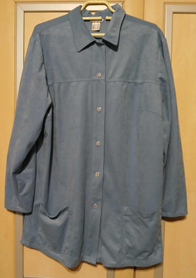 Fashion Concept Blusenjacke,blau , langarm, Größe 44/46