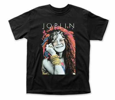 Janis Joplin Concert Tour Heavy Cotton Black T Shirt S-5XL IN147