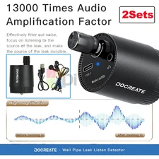 2sets Water Leakage Detector Sound Amplifier Under Heating Pipe Water Leak Detec