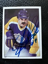 Jerry Korab Los Angeles Kings Signed Autographed NHL Sticker Card