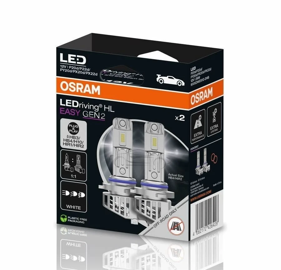 Osram LEDriving HL EASY GEN2 LED 6000KHB3|HB4|H10|HIR1|HIR2 (9005DWESY2-2HB) - Image 2 of 3