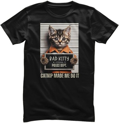 Hybris T-Shirt Bad Kitty Mug Shot Tee HY-1-CAT005