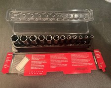 Snap On 112STMMY  12 pc  1/4 drive 6 point metric deep socket set 5-15mm