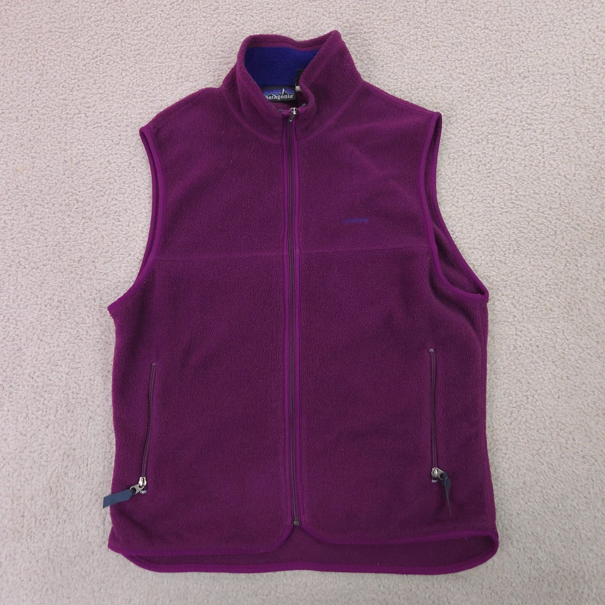 Patagonia wool100％ 90's Patagonia 紫色 リブ編み セーター S 紫色