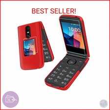 Aulzaju for TCL Flip 4 5G Phone Case with 2 Screen Protector  Front Back Full