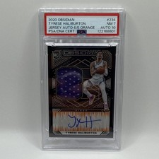 2020-21 Panini Tyrese Haliburton #234 Rookie Auto Jersey Orange /35 PSA