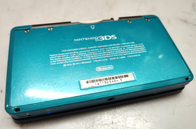 Nintendo 3DS Handheld System Aqua Blue Teal, Tested, Charger Included, No Stylus