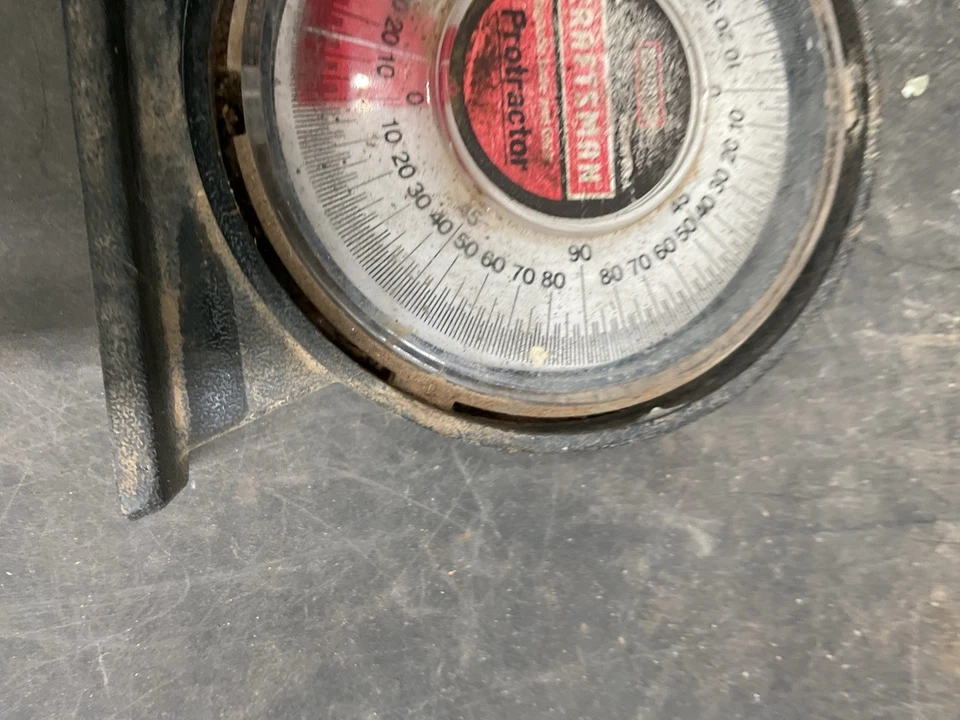 Calculadora de paso de ángulo trasero y base magnética Craftsman Protractor 939840 Foto 3 de 4