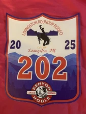 VERY RARE 2025 Livingston Professional Rodeo Back Number Contestant Memorabilia