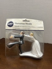 New In Package 2009 Runaway Groom Wilton Wedding Cake Topper Husband Angry Bride