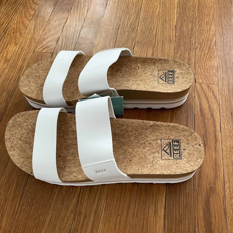 Sandalias para mujer Reef Cushion Vista Hi talla 9 blancas nuevas con etiquetas Foto 2 de 4