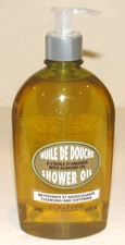 L'Occitane Shower Oil With Almond 16.9 Oz 500 mL JUMBO Size Cleansing Softening