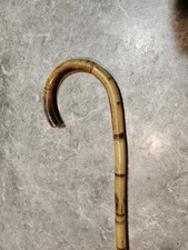 Vtg Japanese Bamboo Dual Walking Stick / Cane 36"