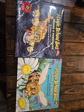 Lot of 2 The Magic School Bus  Hardback Picture Books:  Hurricane & Beehive 