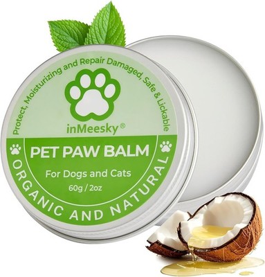 Pet Paw Balm for Dogs and Cats Natural Lick Safe Nose and Paw Moisturizer 2 Oz