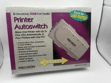 Precision Inst SWITCH4ABC Bi-Directional 4 Port Parallel Printer Autoswitch -NEW