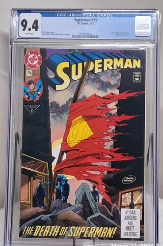 Superman 75 DC Comics January 1993 Graded 9.4 CGC