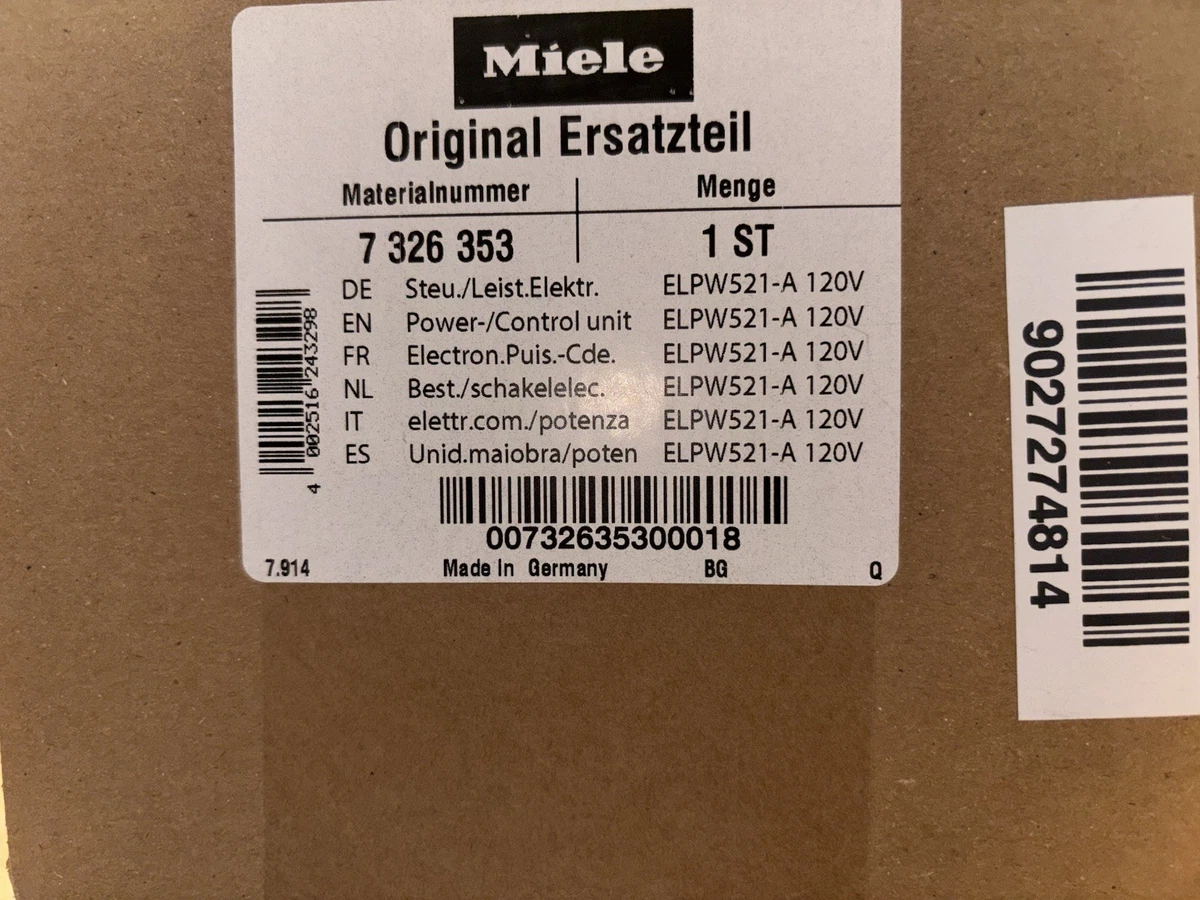 Carte électronique De Contrôle Miele EPB 7405-UP - Référence OEM 10246912 - Neuf