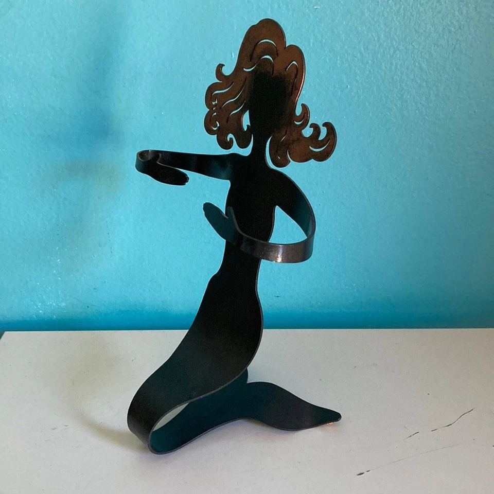 Porta Joyas Sirena Escultura Artista Doug Hays 12" Alto Encimera Exhibición Foto 4 de 4