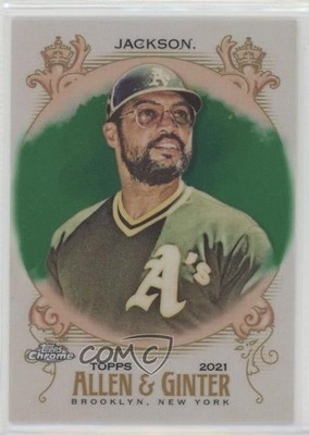2021 Topps Allen & Ginter Chrome Green Refractor 92/99 Reggie Jackson HOF 3q5