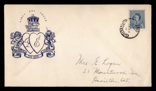 DR WHO 1948 CANADA FDC ROYAL WEDDING PRINCESS ELIZABETH CACHET w27702