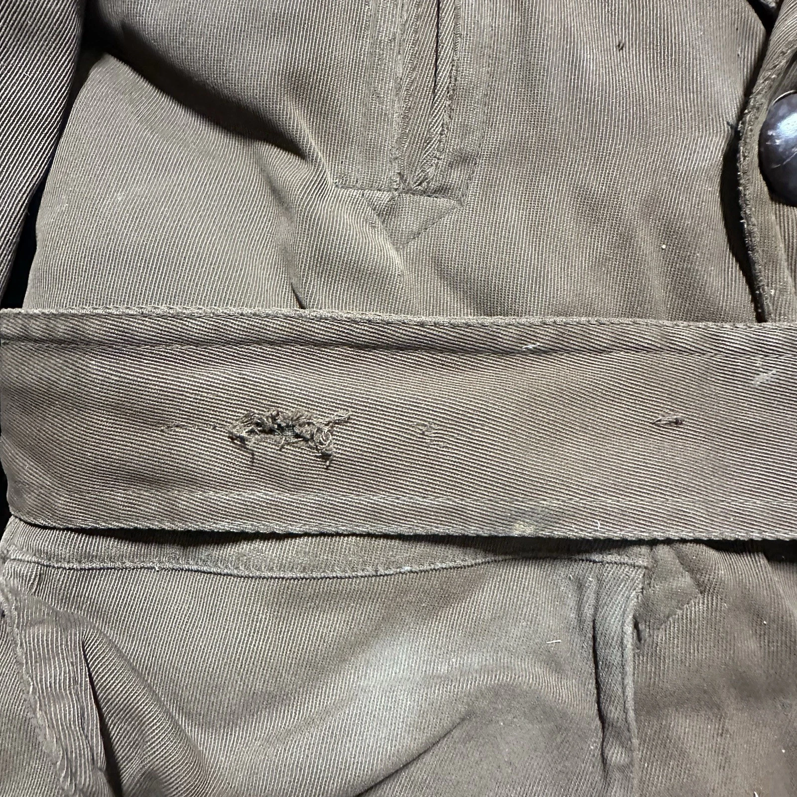 Vintage 30s Laskinlamb Full Length Barnstormer Canvas Lined Jacket Coat Size 40 image 5
