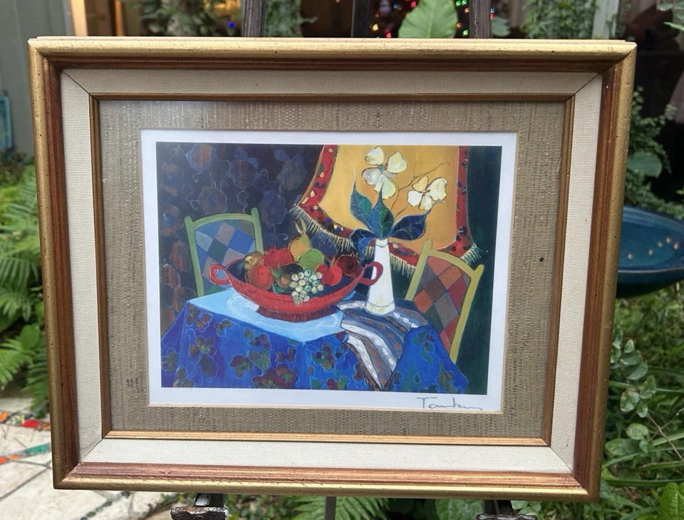 Seriolitografía enmarcada Itzchak Tarkay "Demasiado frío en casa" 2013 con certificado de autenticidad Foto 3 de 4