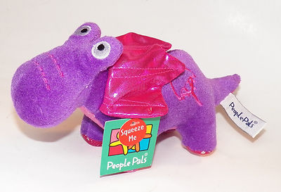 Purple Dinosaur Dragon Plush Stuffed Animal Toy Sound Roar Pink w/TAG