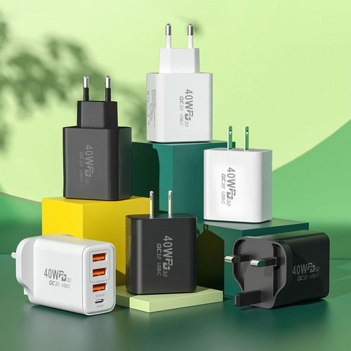 Chargeur USB 3USB 1p Téléphone Portable Chargeurs Muraux Bloc de Charge 40W USB