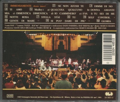UMBERTO TOZZI - SELTENE CD 1 DRUCK CGD '' ROYAL ALBERT HALL ''